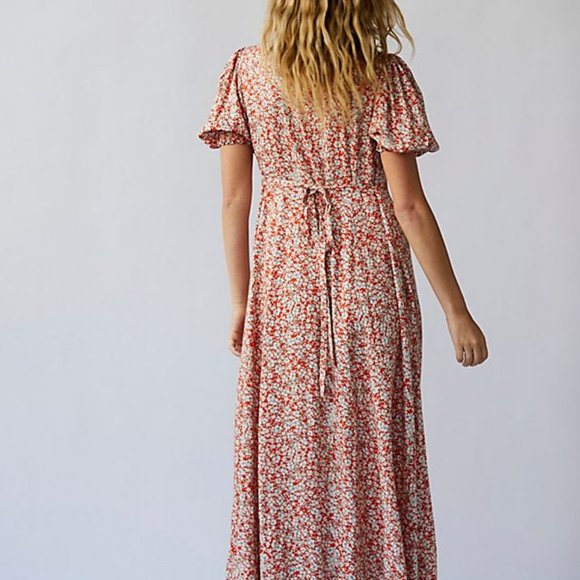 COPY - NWT Free People Small Debbie Floral Jean Shirt Dress Maxi Duster empire … - Picture 8 of 8